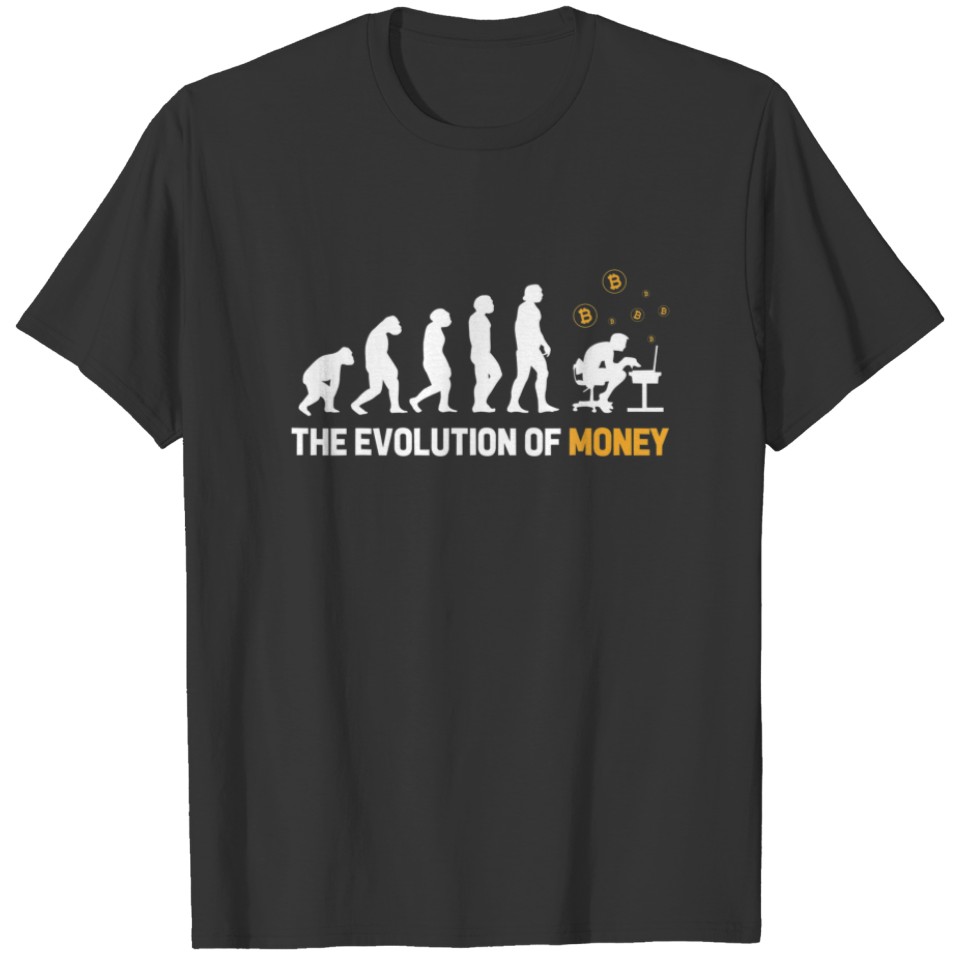 Bitcoin , The Evolution Of Money Crypto Cryptocurr T-shirt