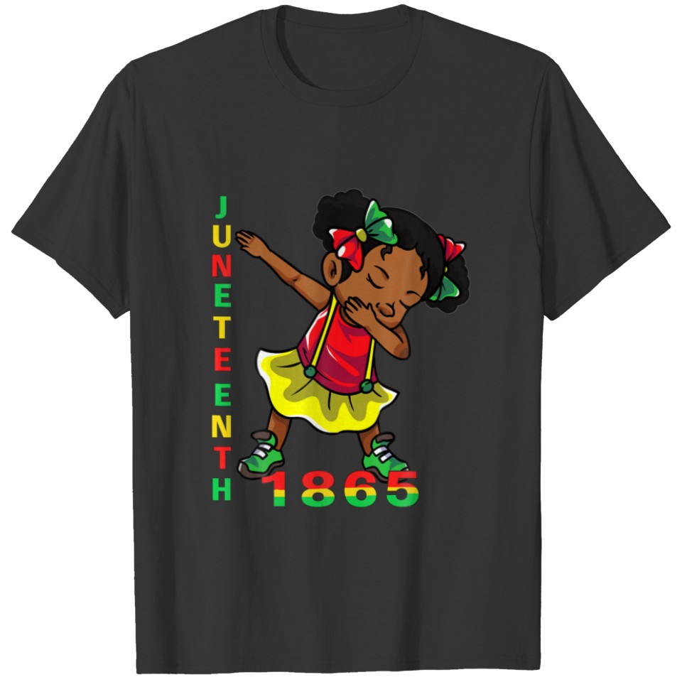 Junenth 1865 Dabbing Black Princess African T-shirt