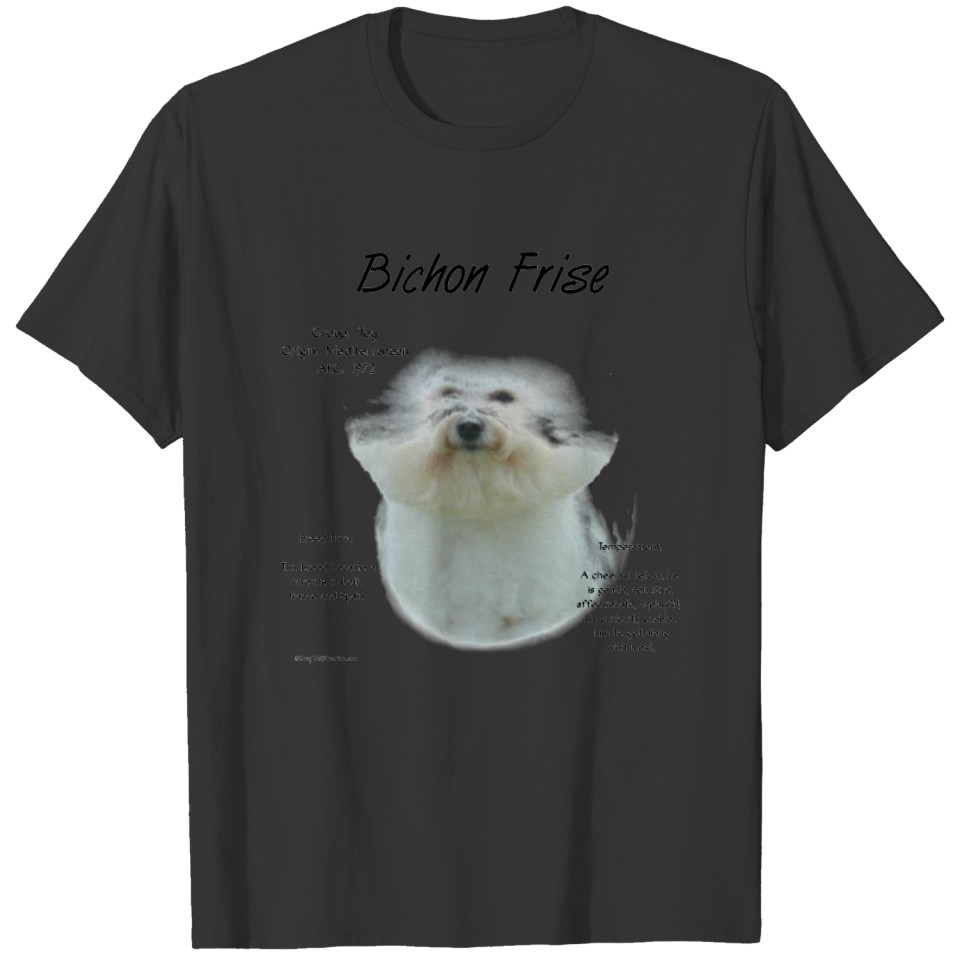 Bichon Frise History Design T-shirt