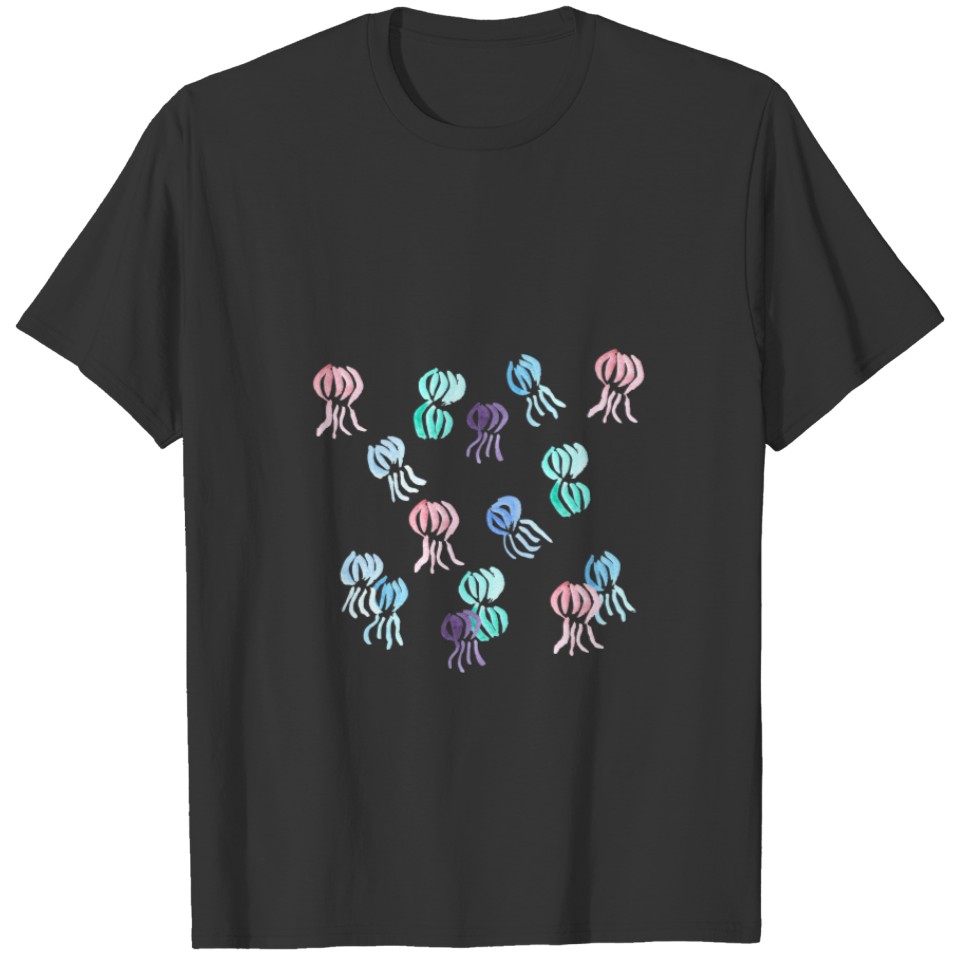 Women's hooded  with jellyfishes T-shirt