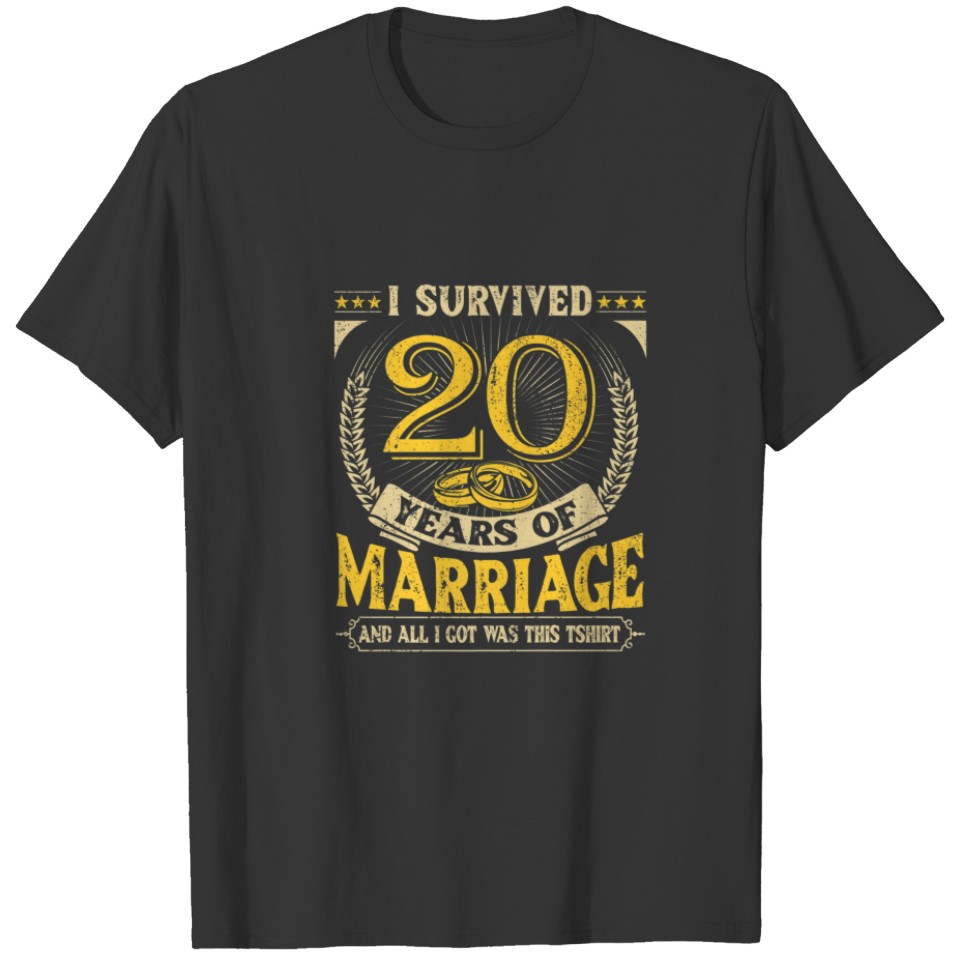 I Survived 20 Years Of Marriage And All I Got Was T-shirt