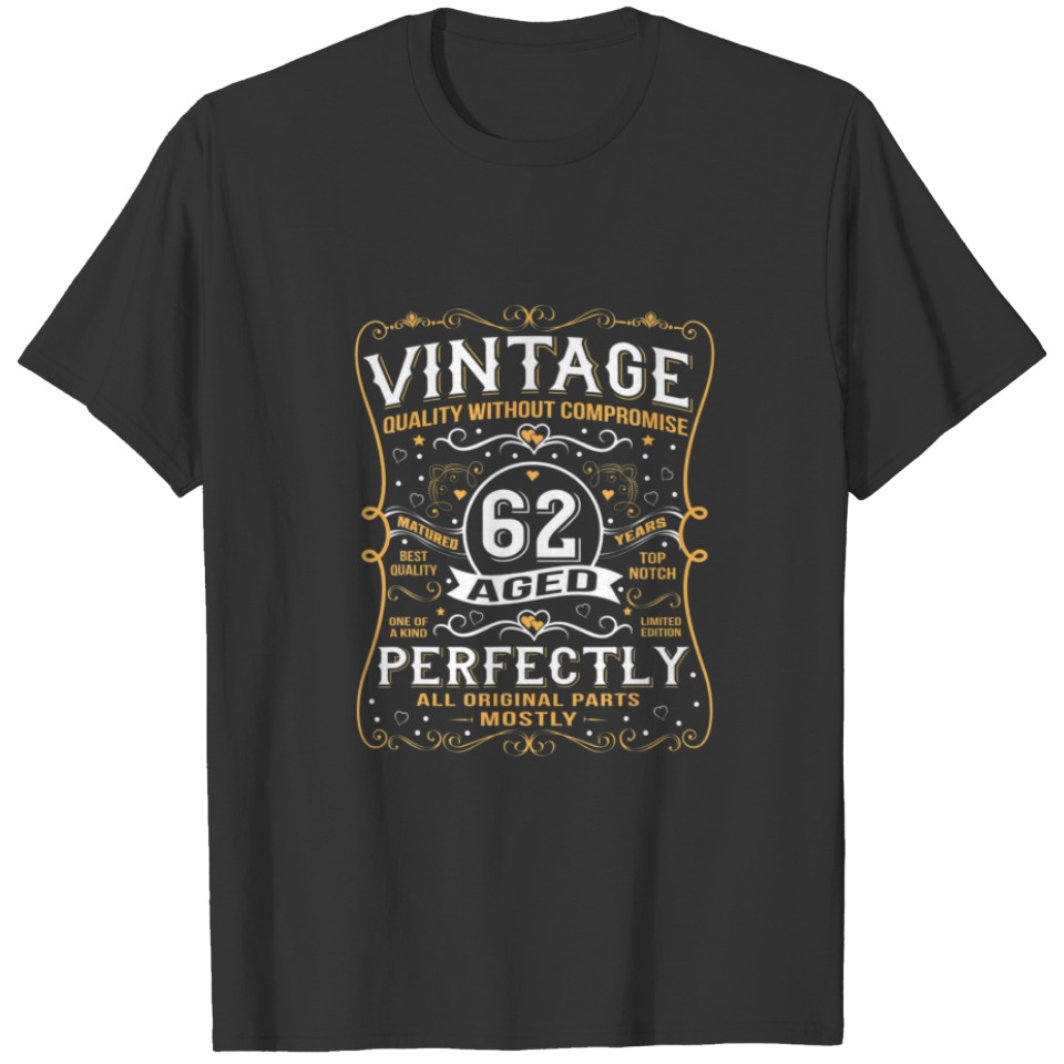 62 Year Old Gifts Vintage Born In 1960 Classic 62N T-shirt