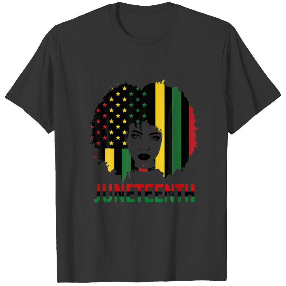Junenth Black Women Afro Queen Mom African America T-shirt