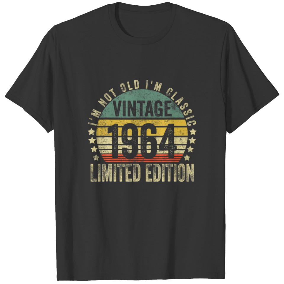 Birthday Gifts Vintage Legendary Since 1964 T-shirt