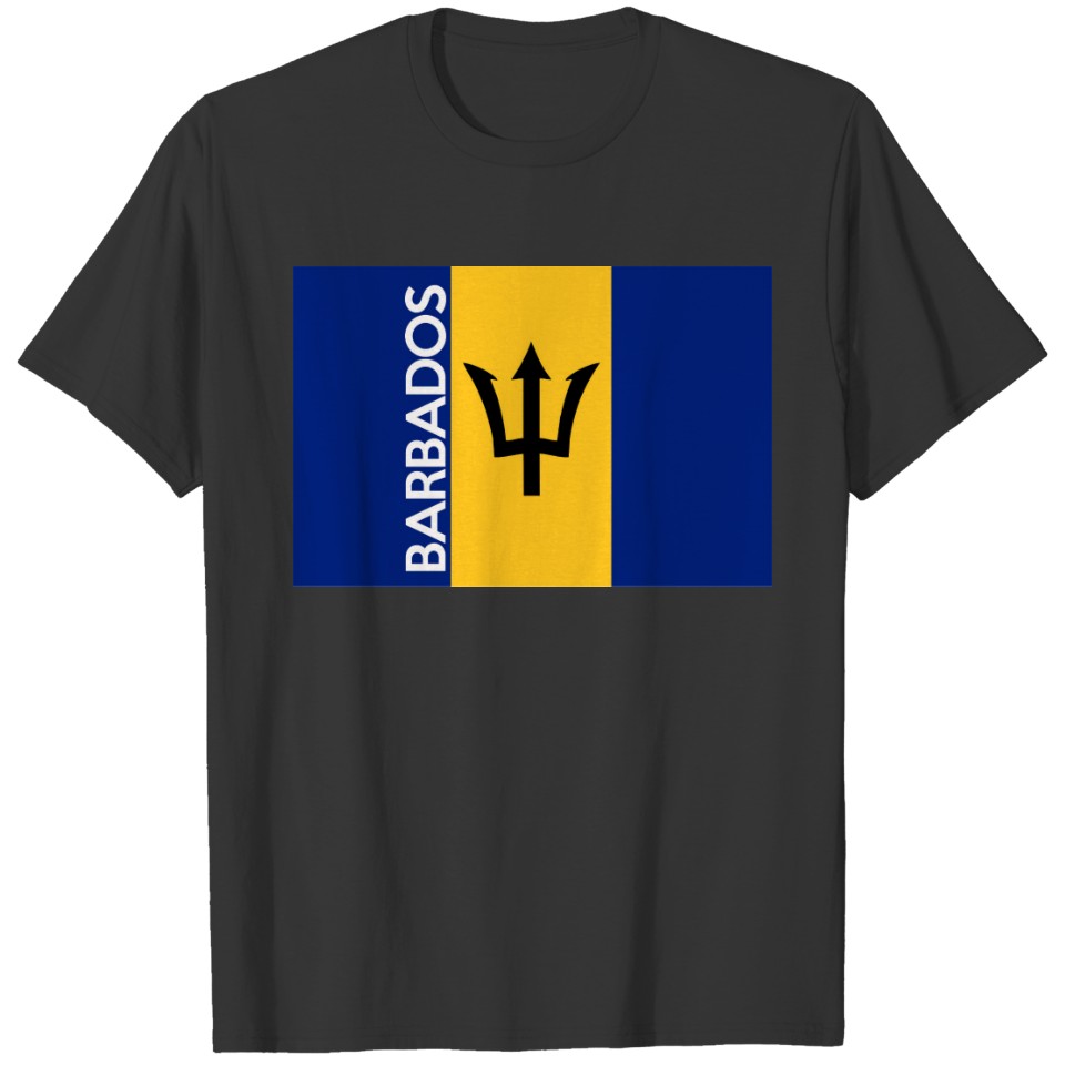 barbados country flag symbol name text T-shirt