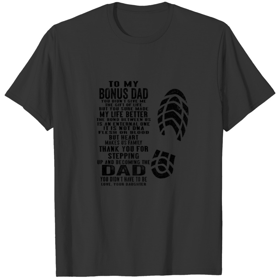 Bonus Dad Funny Fathers Day Stepdad From Daughter T-shirt