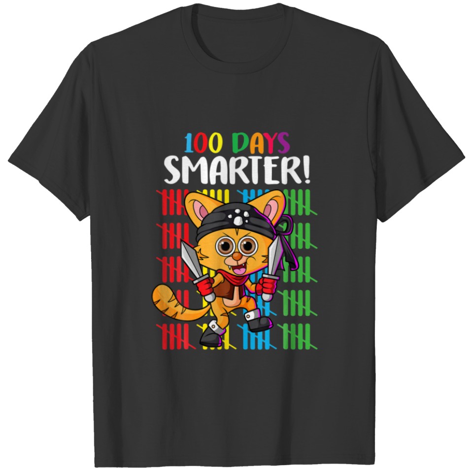 100 Days Smarter Happy 100Th Day Of School Pirates T-shirt