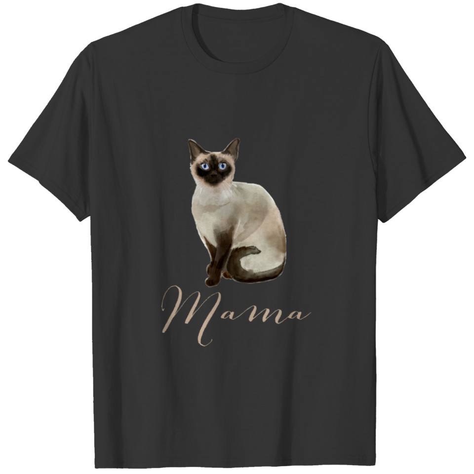 Siamese Cat Mama, Cat Mama Gift, Cat Mama Present, T-shirt