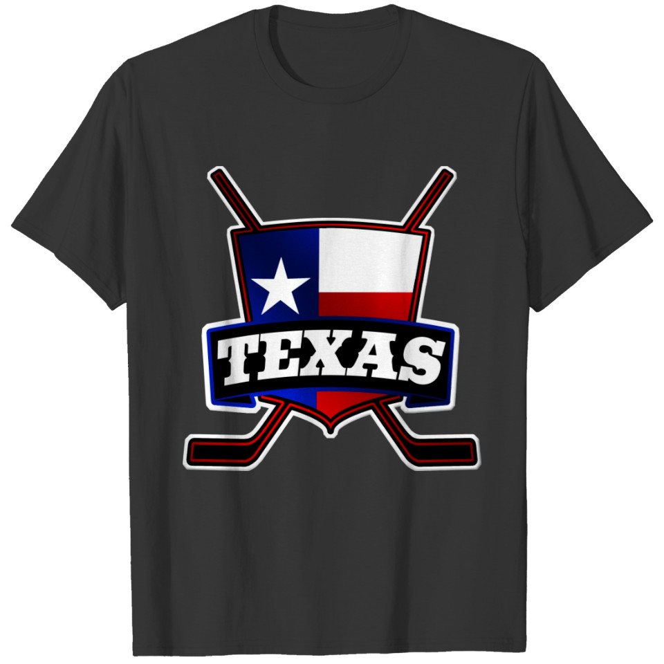 Texas Hockey Flag Logo T-shirt