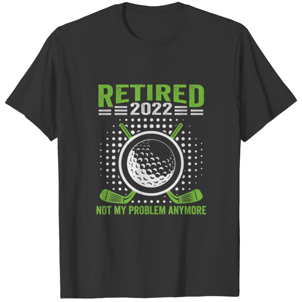 Golf Lover Retired 2022 Vintage Golfer Retirement T-shirt