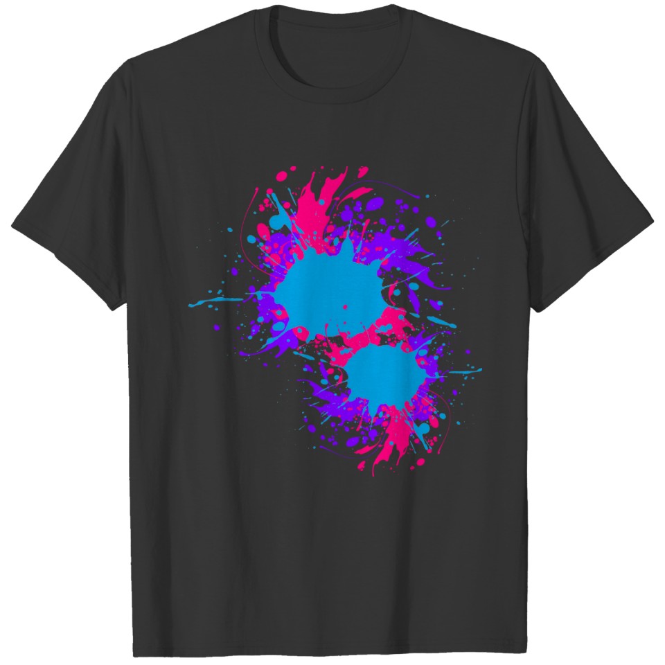Abstract Paint Splatter Women's Basic T-shirt