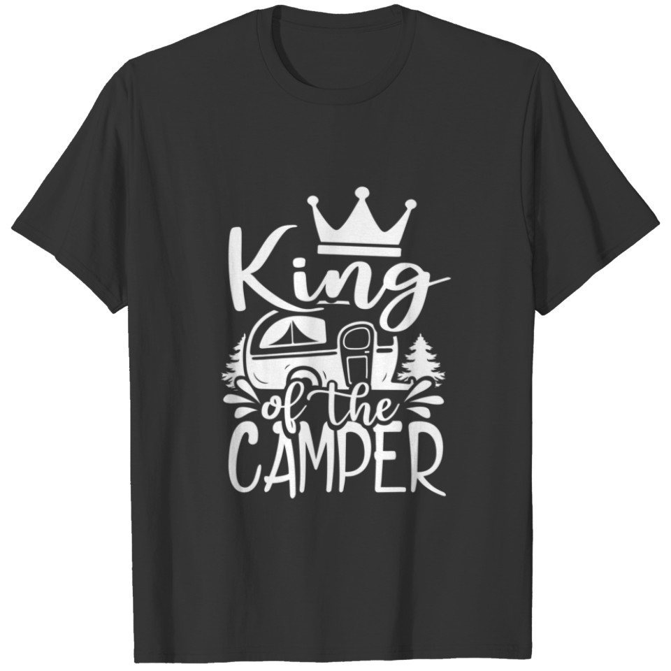 Mens Matching Camping King Of The Camper RV Pilot T-shirt
