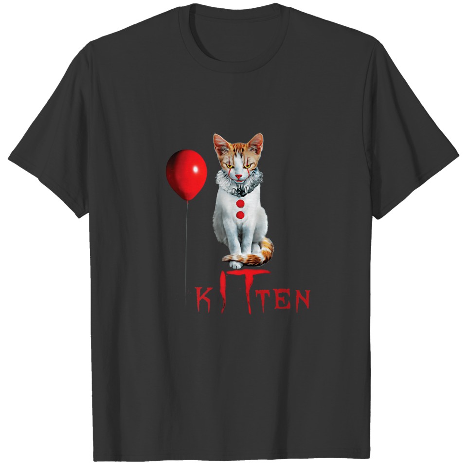 Clown Cat Kitten Halloween T-shirt