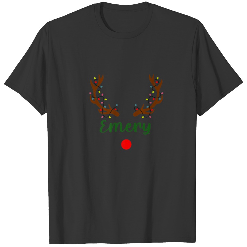 Custom Name Christmas Matching Family Pajama Emery T-shirt