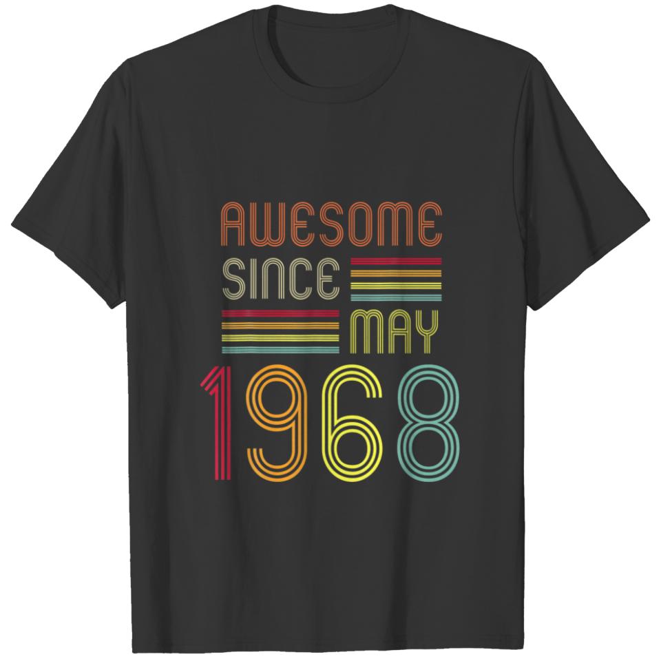 54 Year Old Awesome Since May 1968 Gifts 50Th Birt T-shirt
