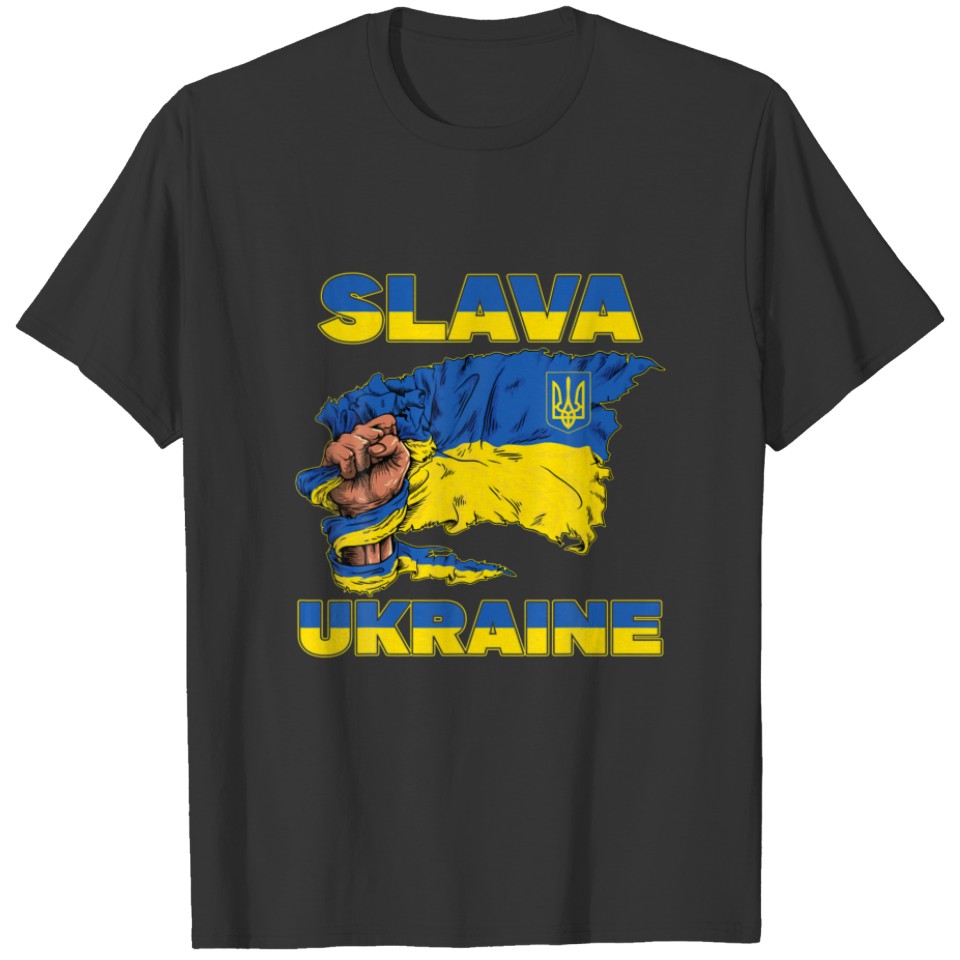 Slava Ukraini Ukrainian Flag I Stand With Ukraine T-shirt