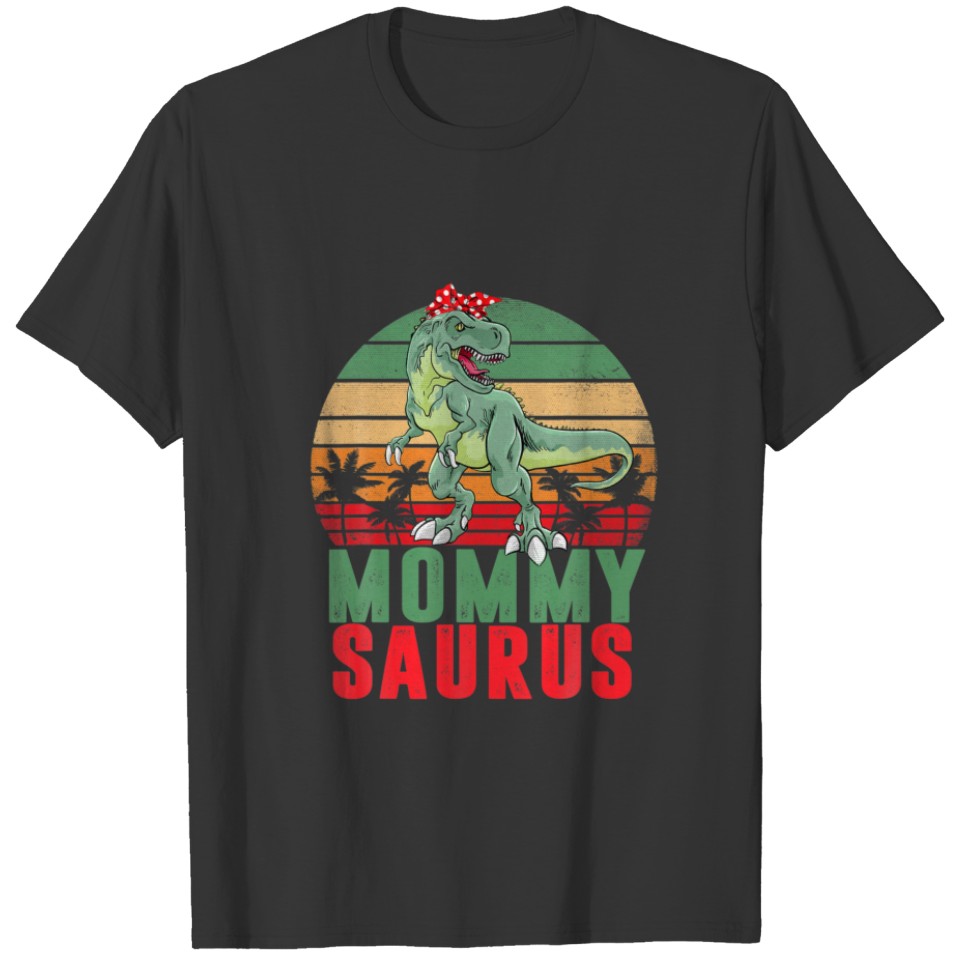 Mommysaurus T Rex Dinosaur Mommy Saurus Family Mat T-shirt