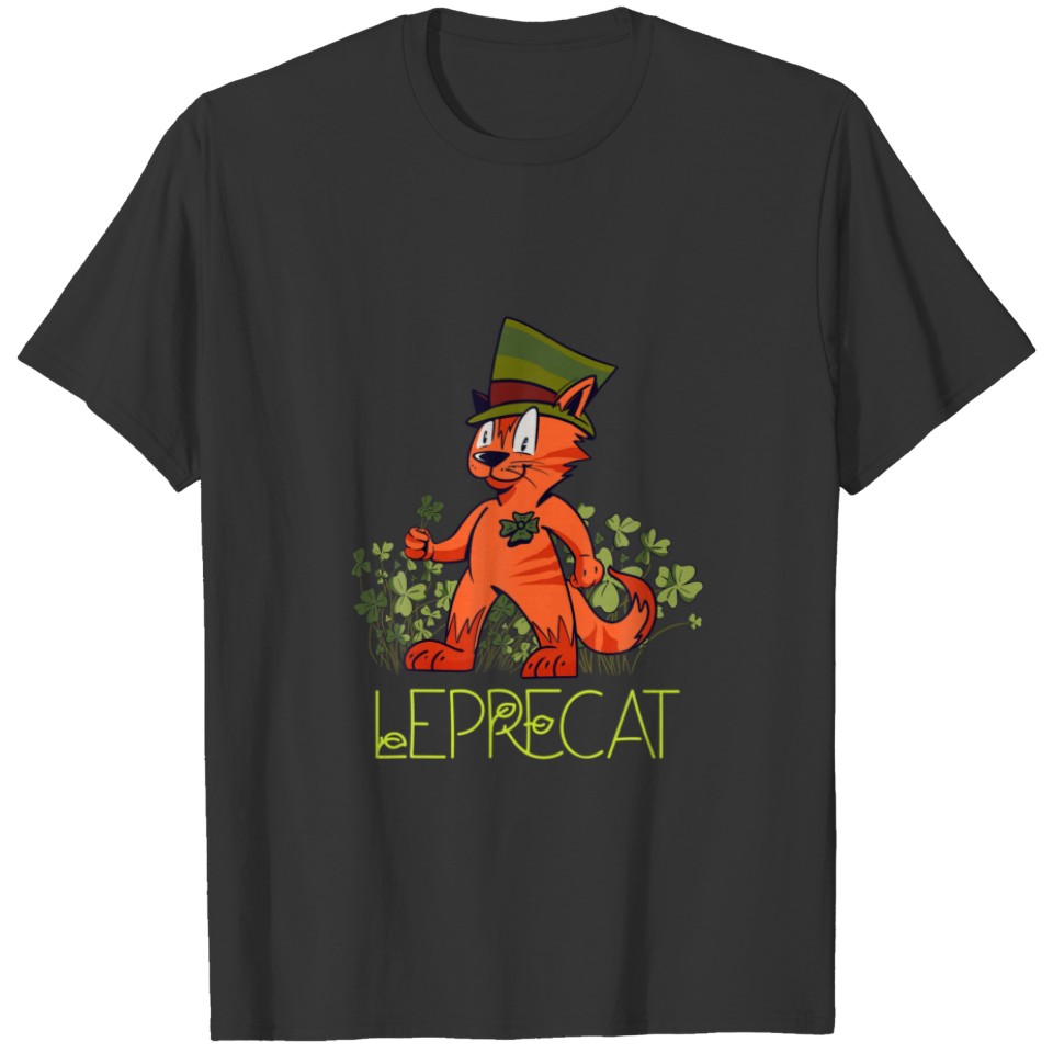 St.Patrick`S Patricks Day Irish Leprecat Cat Lepre T-shirt