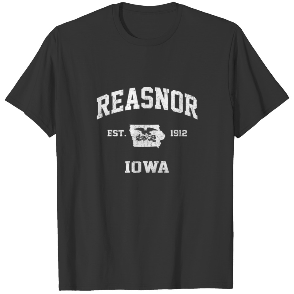 Reasnor Iowa IA Vintage State Athletic Style T-shirt