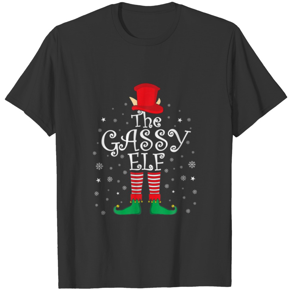 Gassy Elf Funny Family Matching Christmas Pajama E T-shirt
