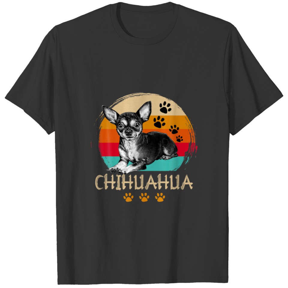 Retro Vintage Chihuahua Dog Mom Dog Dad Gift T-shirt