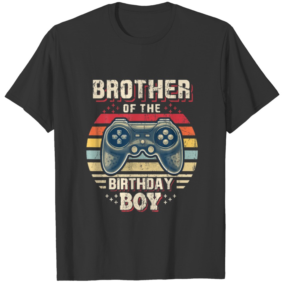 Brother Of The Birthday Boy Matching Video Game Bi T-shirt