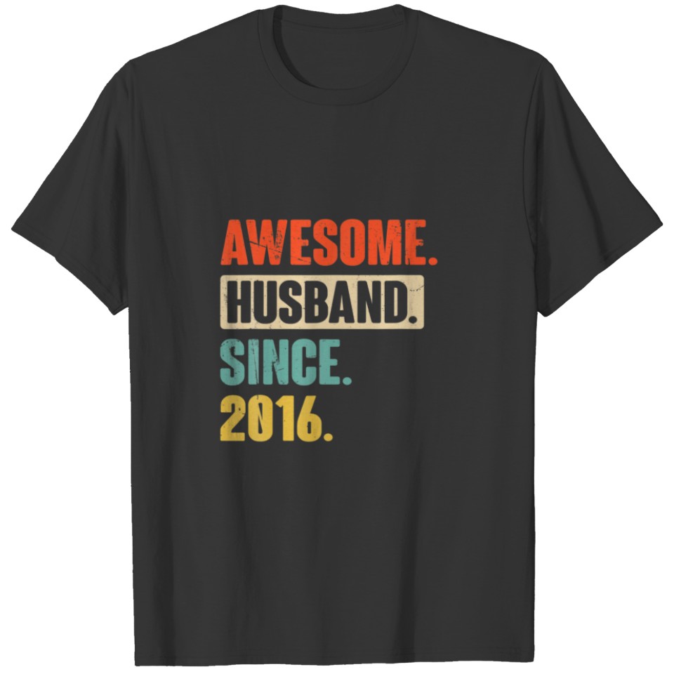 6 Wedding Aniversary Gift Him - Awesome Husband Si T-shirt