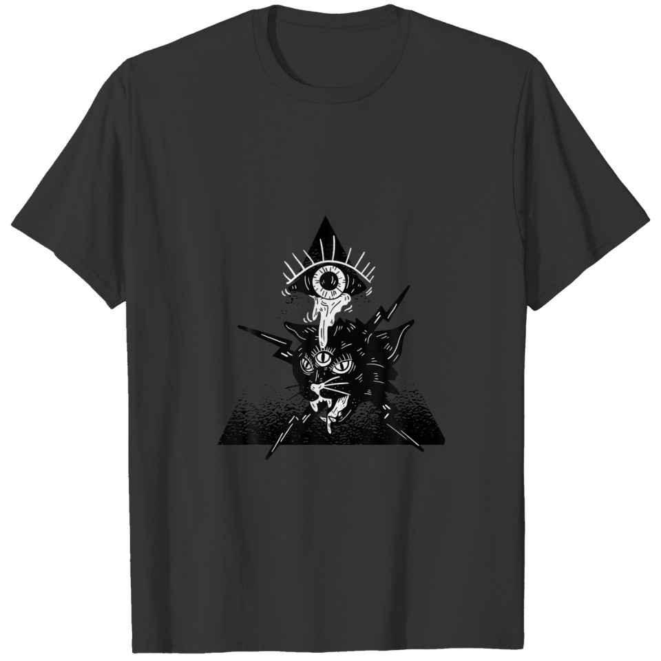 Creepy Alien Cat Horror Gothic Halloween Costume T-shirt