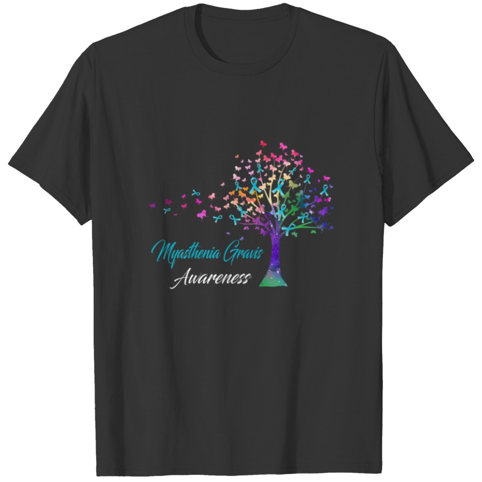 Tree Ribbon Myasthenia Gravis Awareness T-shirt
