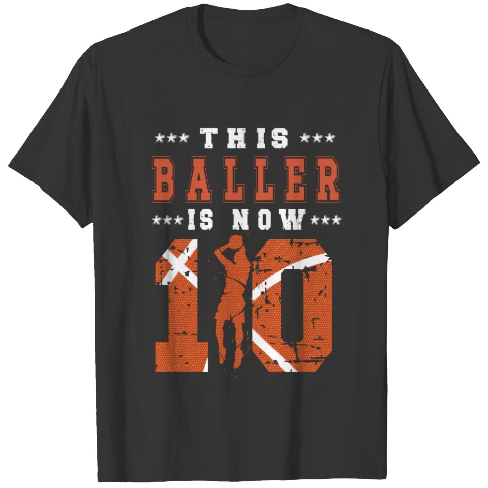 10th Birthday Basketball Player 10 Year Old T-shirt