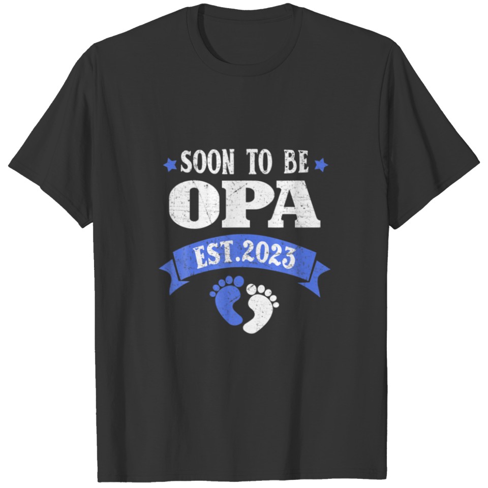 Mens Soon To Be Opa 2023 Pregnancy Announcement T-shirt