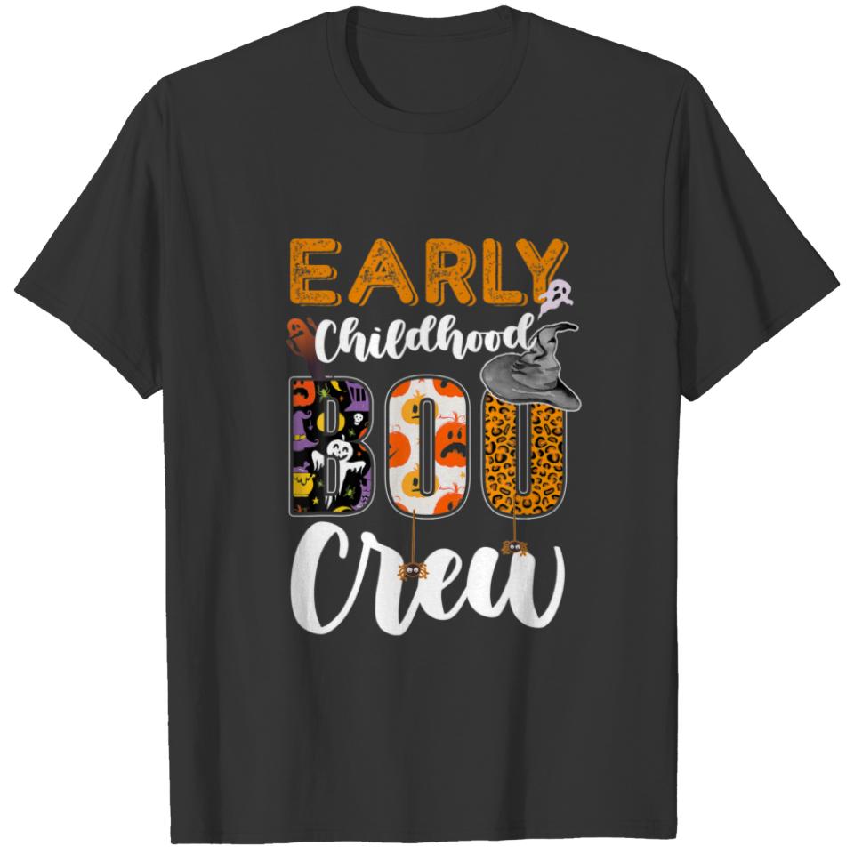 Early Childhood Boo Crew Halloween Fun ECE Teacher T-shirt