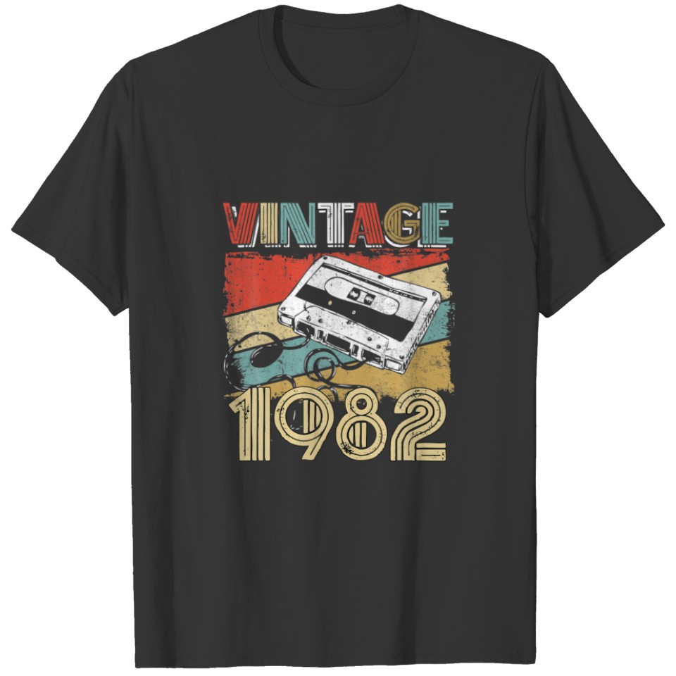 Retro Vintage 1982 Limited Edition Cassette Tape F T-shirt