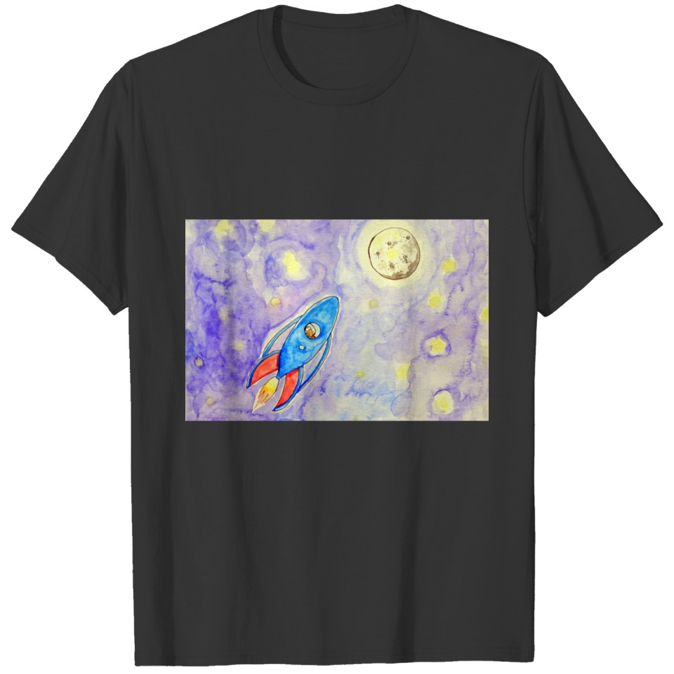 Cutie Rocketing to the Moon T-shirt