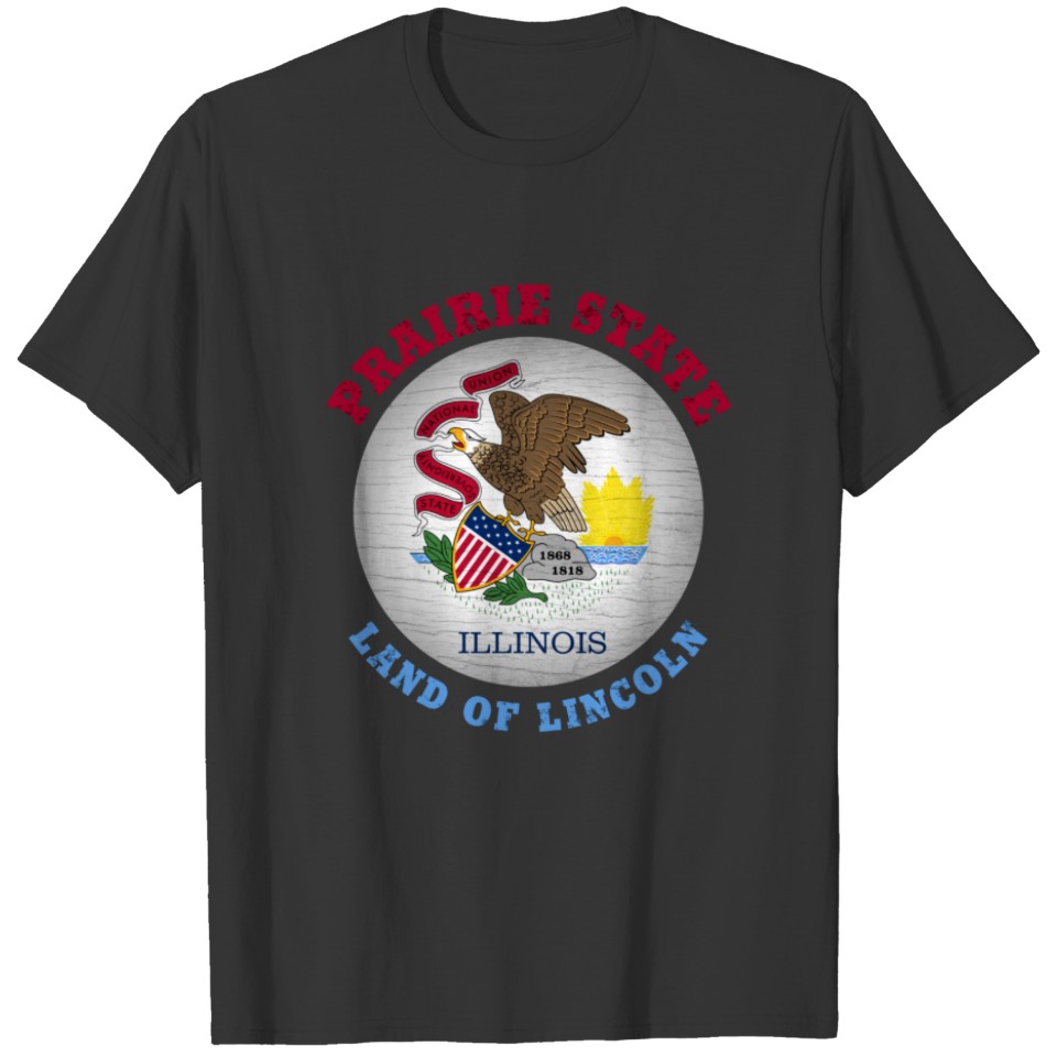 ILLINOIS PRAIRIE STATE FLAG T-shirt
