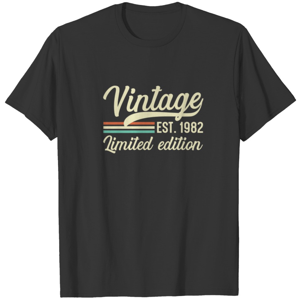 Birthday T S Est 1982 Vintage Old Limited Edition T-shirt