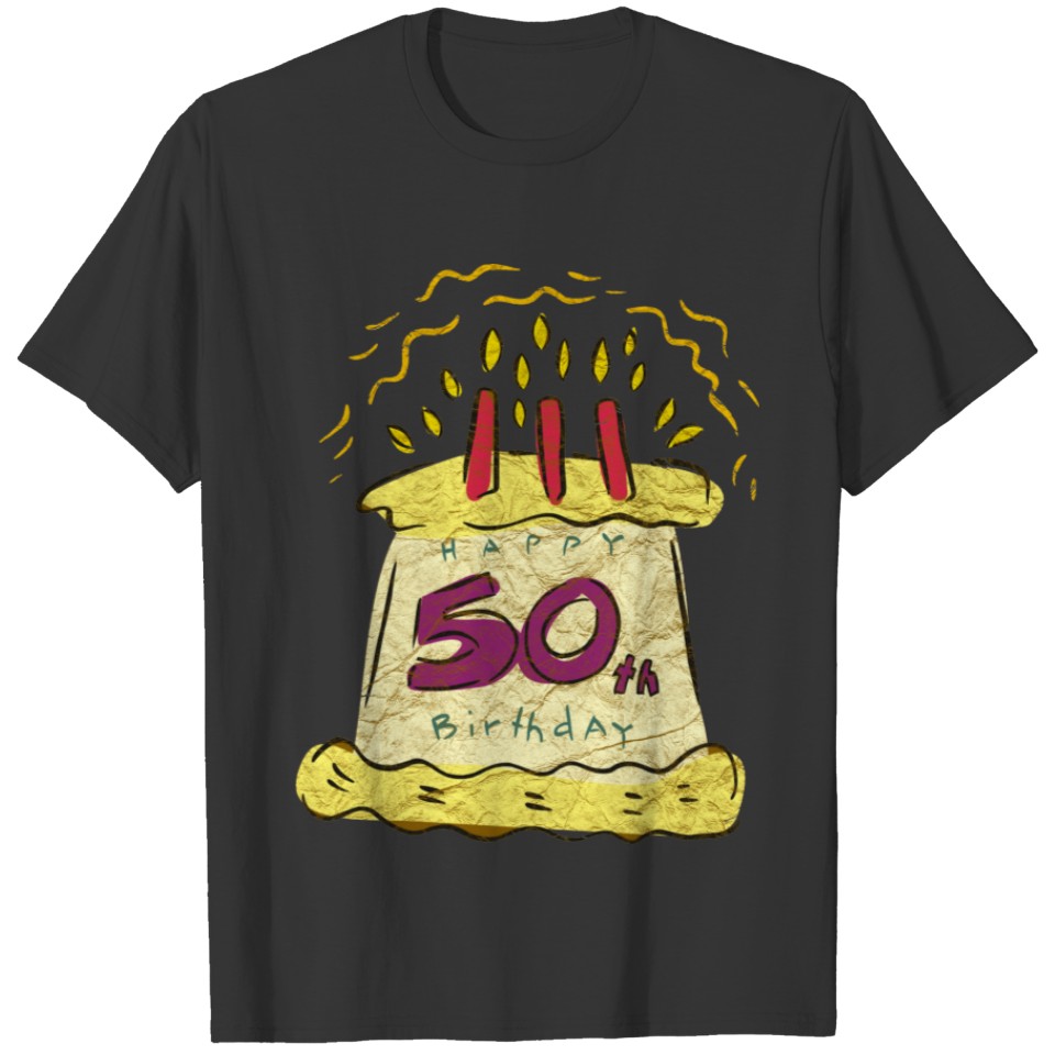 Birthday Cake 50th Birthday Gifts T-shirt