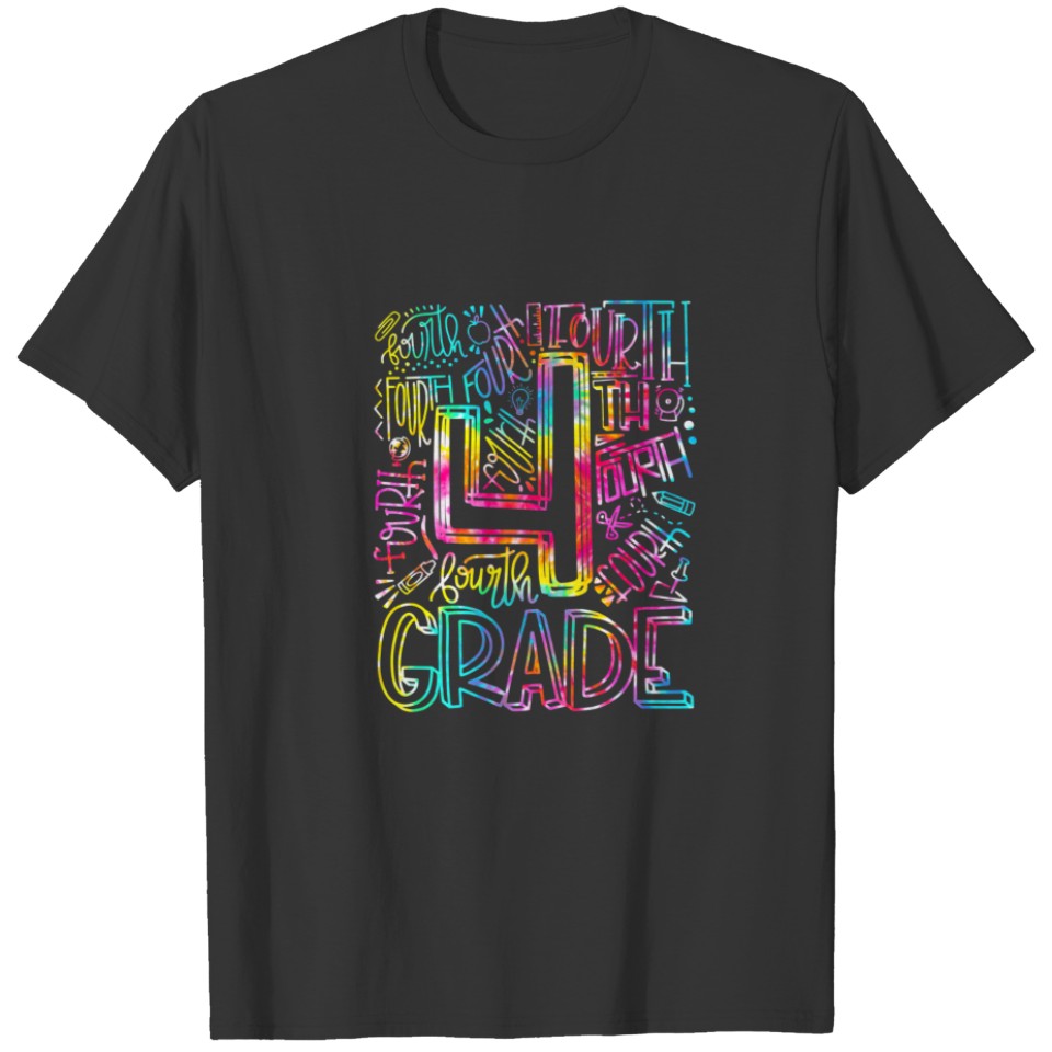 Tie Dye Fourth 4Th Grade Students T-shirt