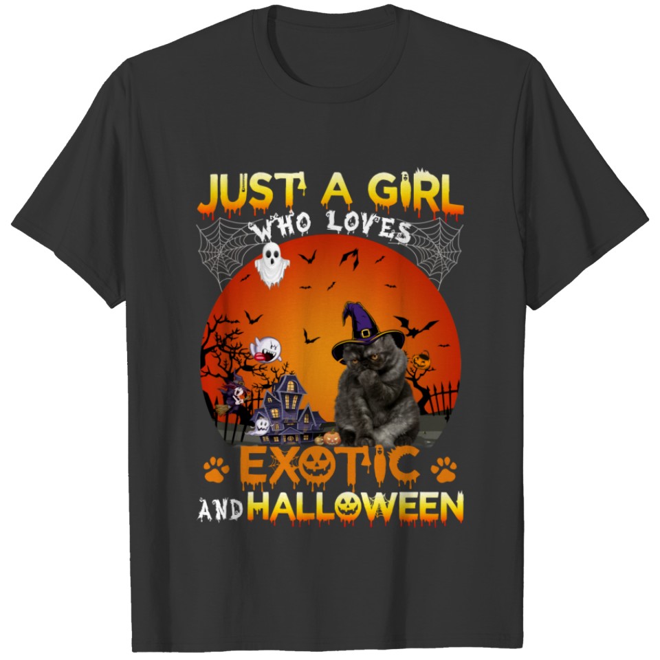 Just A Girl Who Loves Exotic And Halloween T-shirt