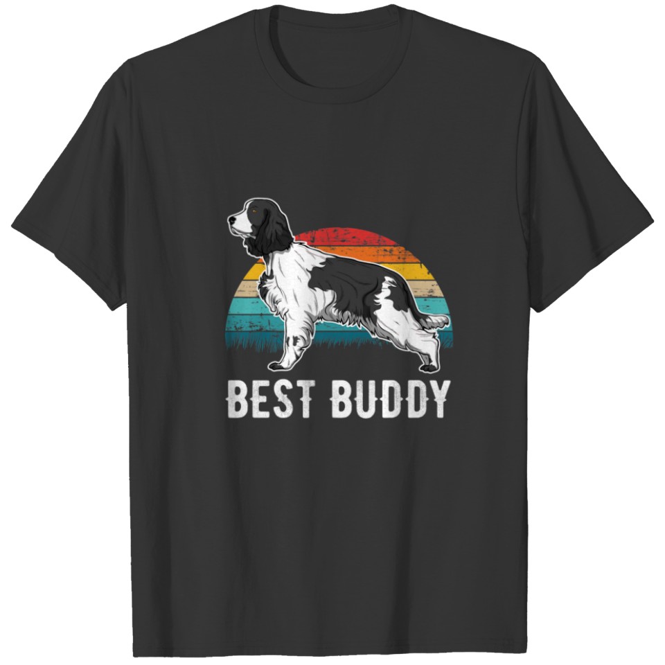 English Springer Spaniel Dog Sunset T-shirt