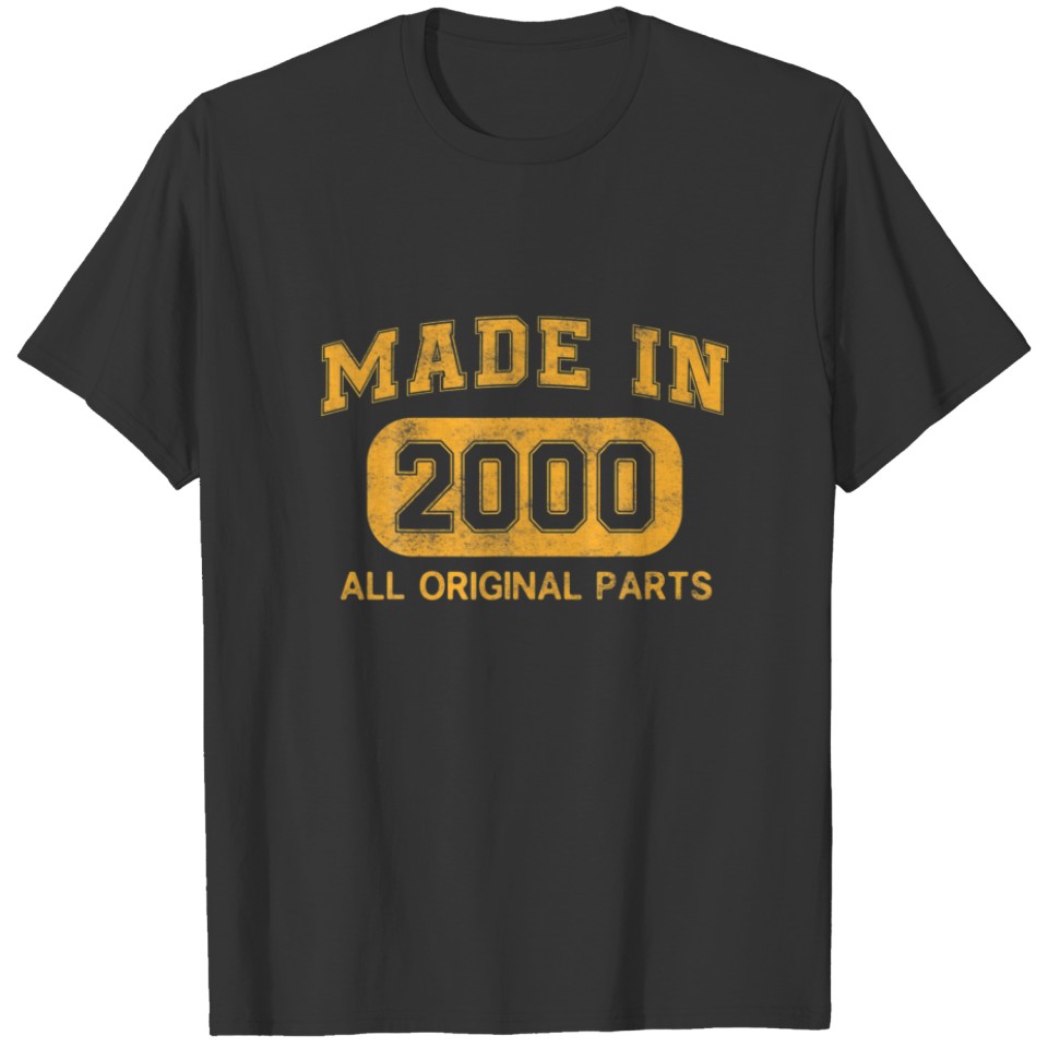 Made In 2000 Birthday Gifts 22 Years Old 22Nd Bday T-shirt