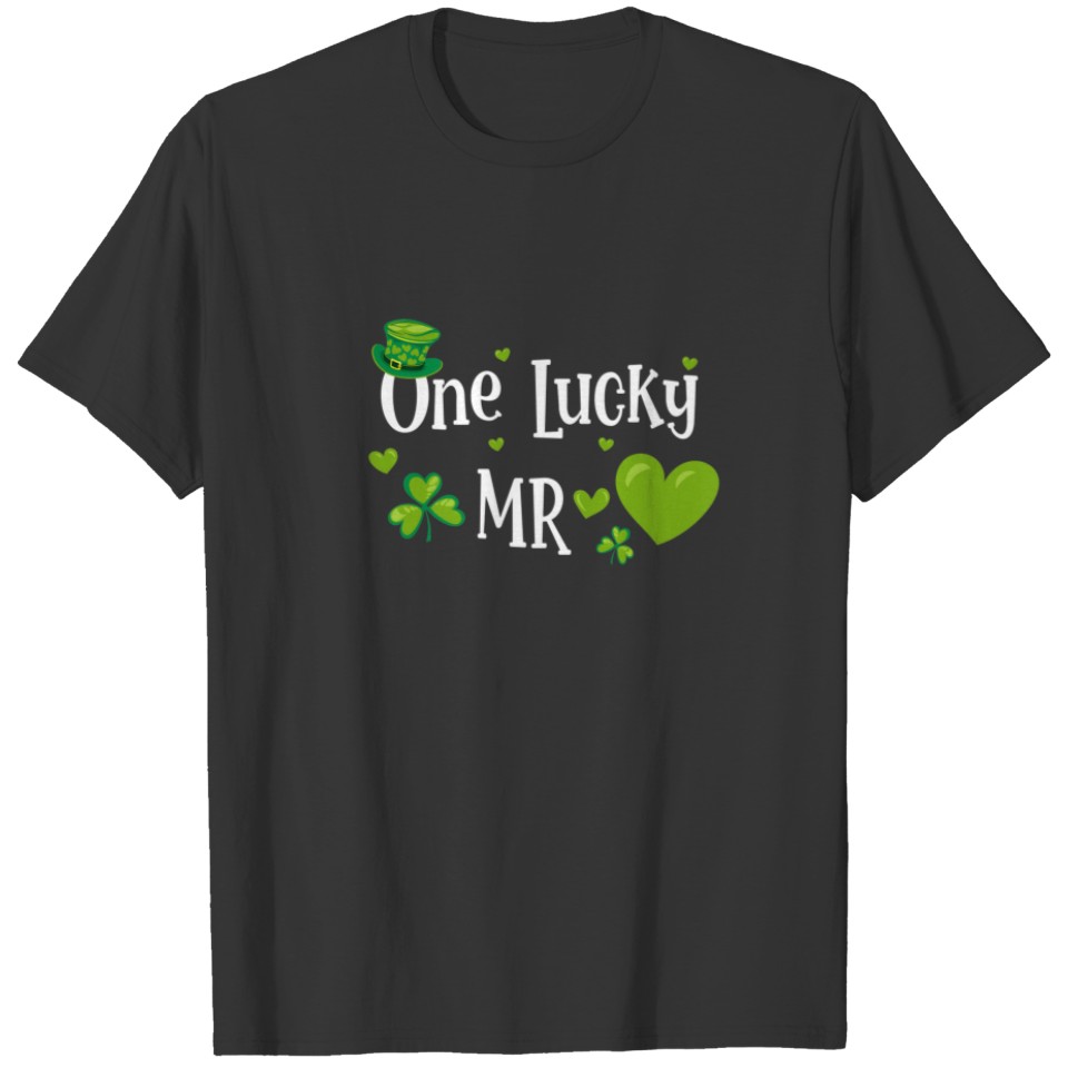 Mens St Patricks Day Couples Matching One Lucky Mr T-shirt