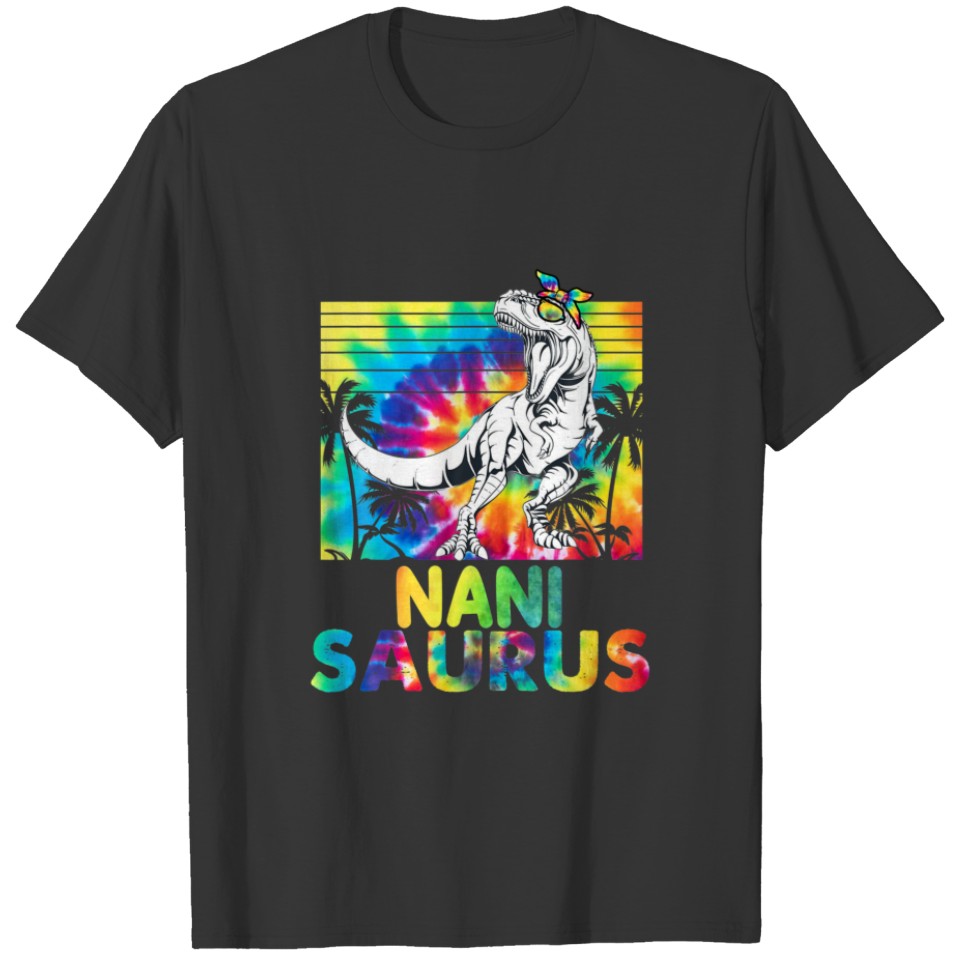 Funny Nanisaurus T Rex Mom Dinosaur Nani Saurus Mo T-shirt