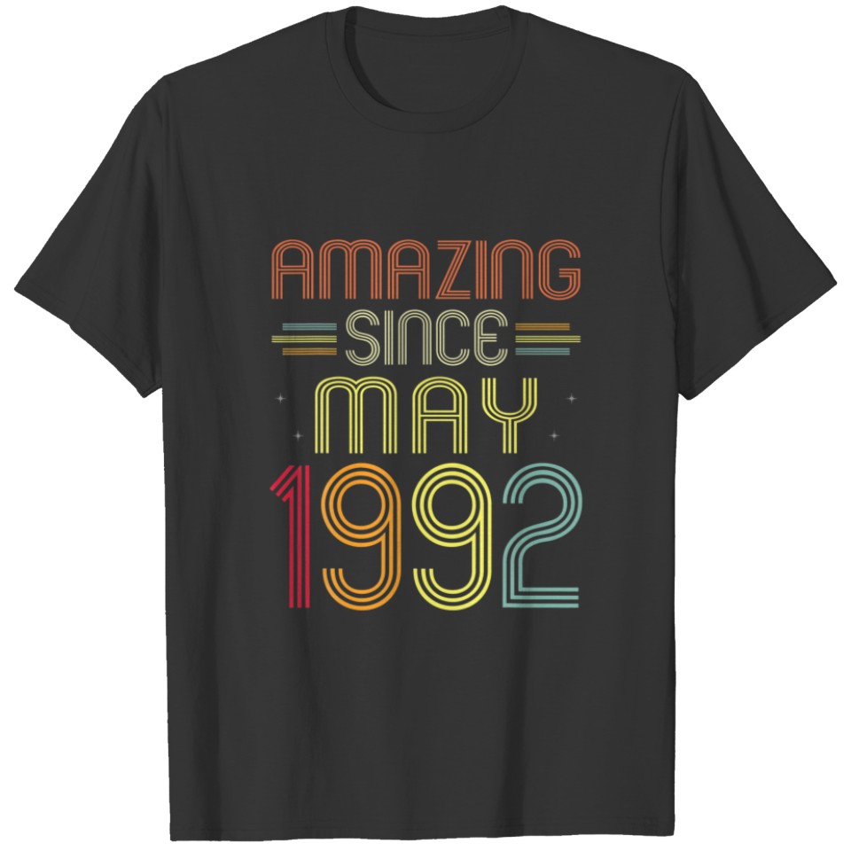 30 Years Old Gifts Amazing Since May 1992 30Th Bir T-shirt