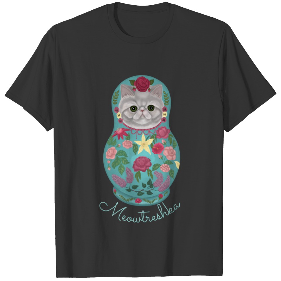 Fancy Floral Meowtreshka T-shirt
