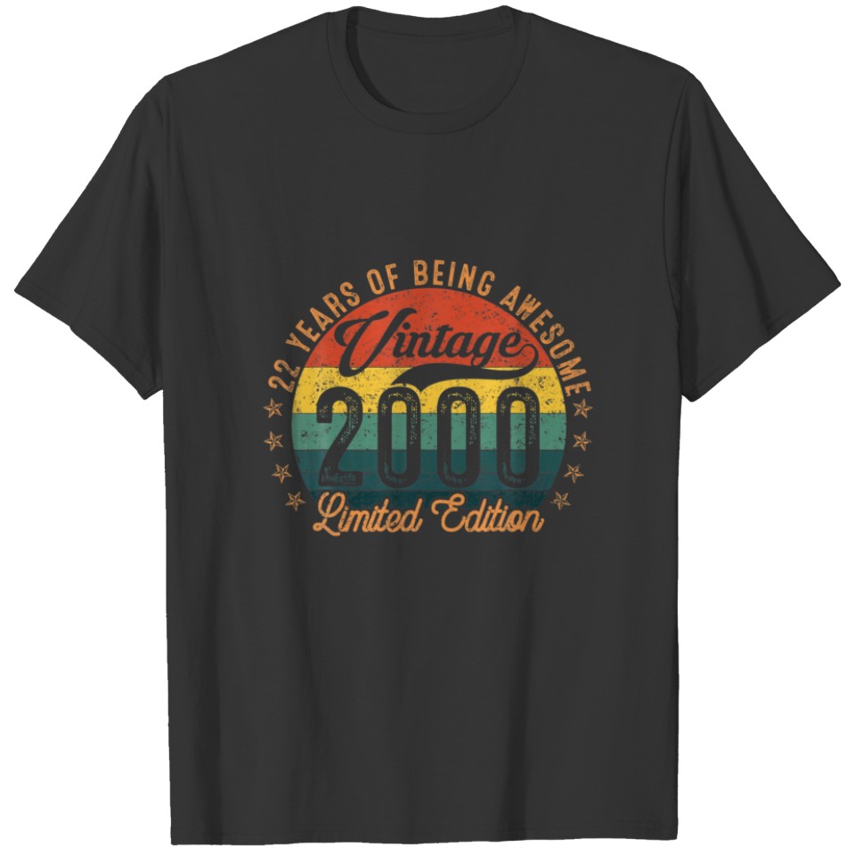 22 Years Of Being Awesome Vintage 2000 Limited Edi T-shirt