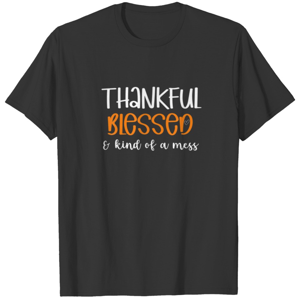 Fall Design Thankful Blessed T-shirt