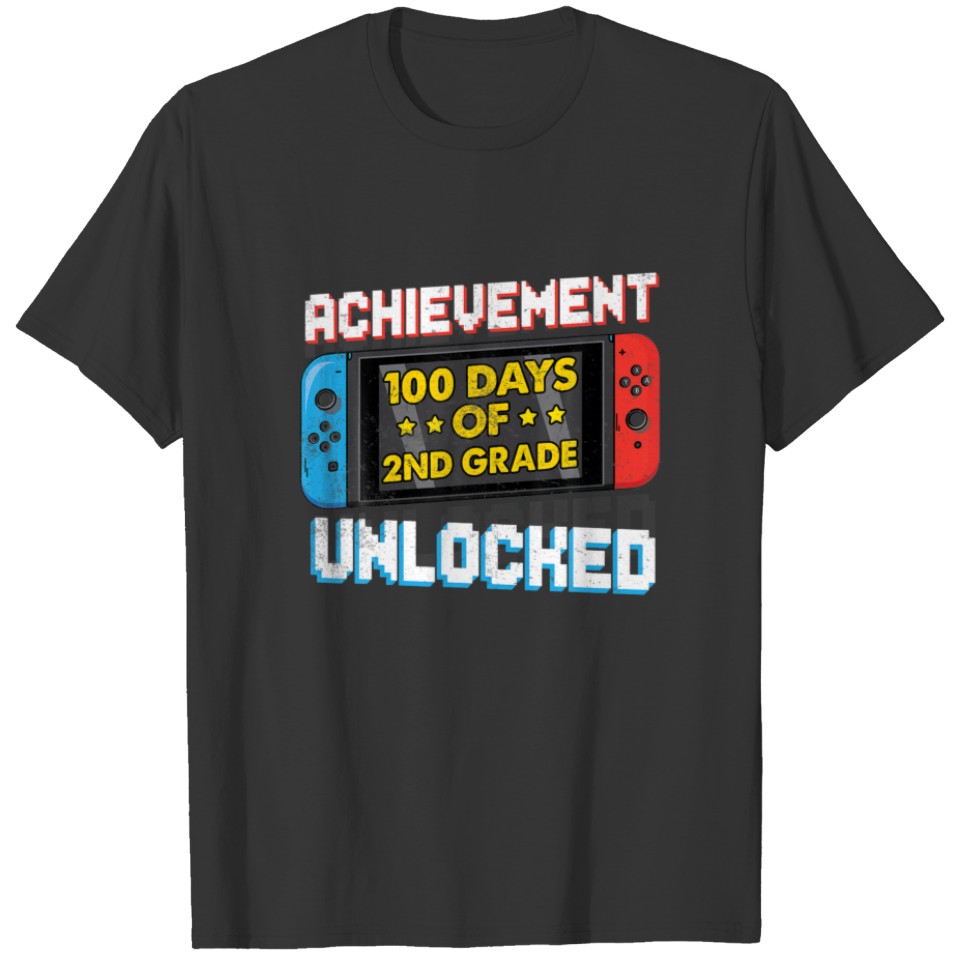 Happy 100Th Day Of 2Nd Grade Achievement Unlocked T-shirt