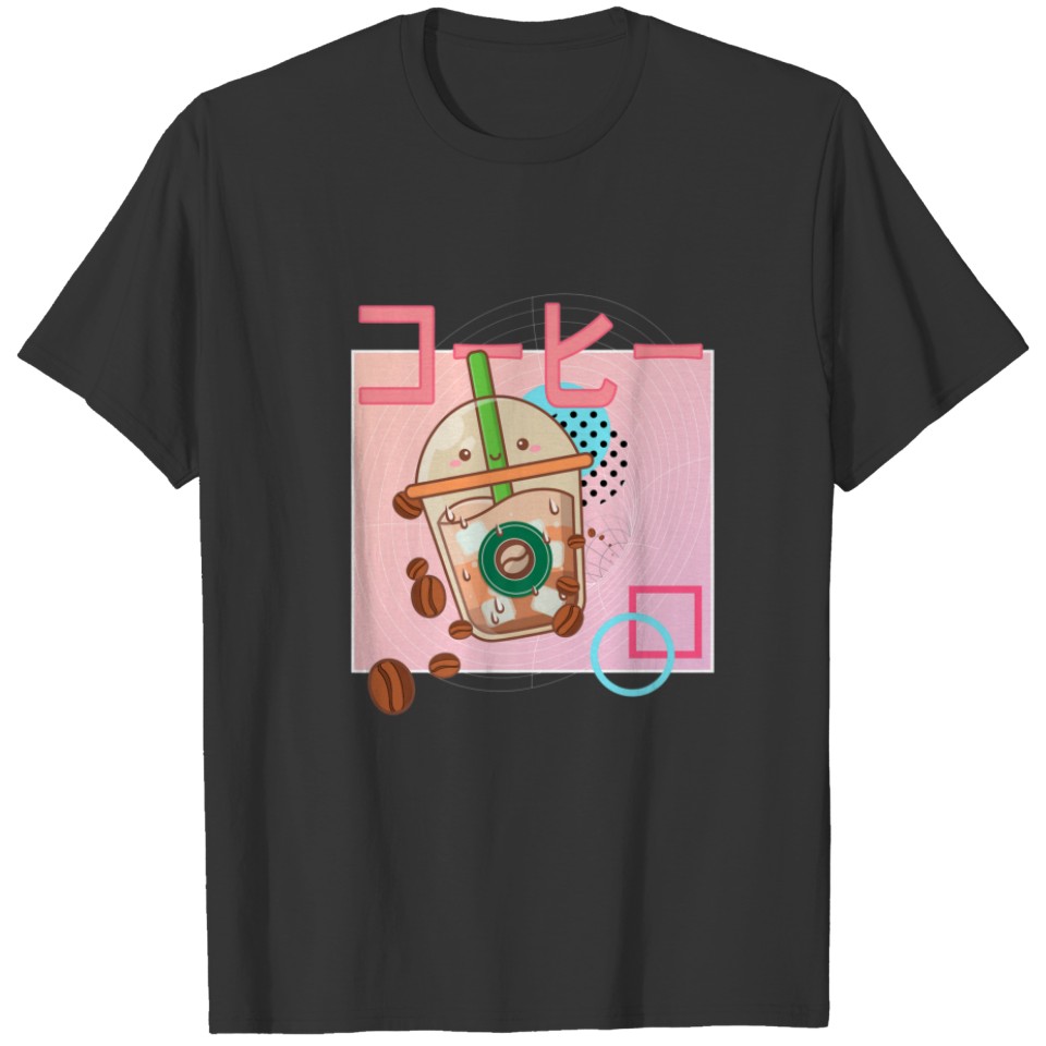Funny Retro - 90S Japanese Kawaii - Iced Coffee - T-shirt