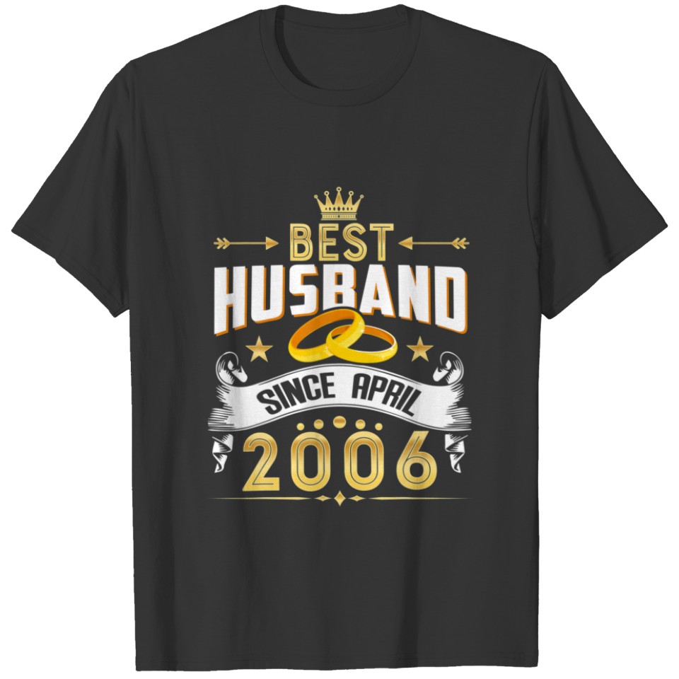 16Th Wedding Anniversary Best Husband Since 2006 T-shirt